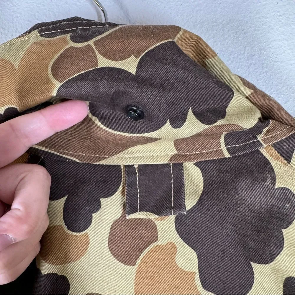 Vintage Columbia Gore-Tex Duck Camouflage Hunting Jacket Outdoors Size Small